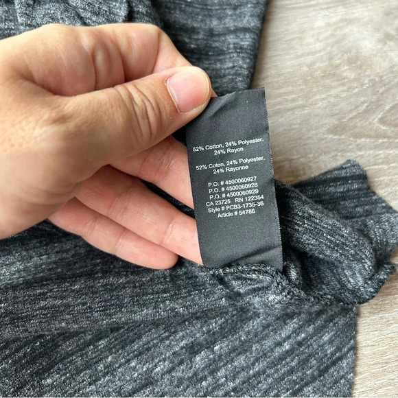 Aritzia TNA Alder Top Marled Dark Grey Raglan Long Sleeve - Picture 10 of 13